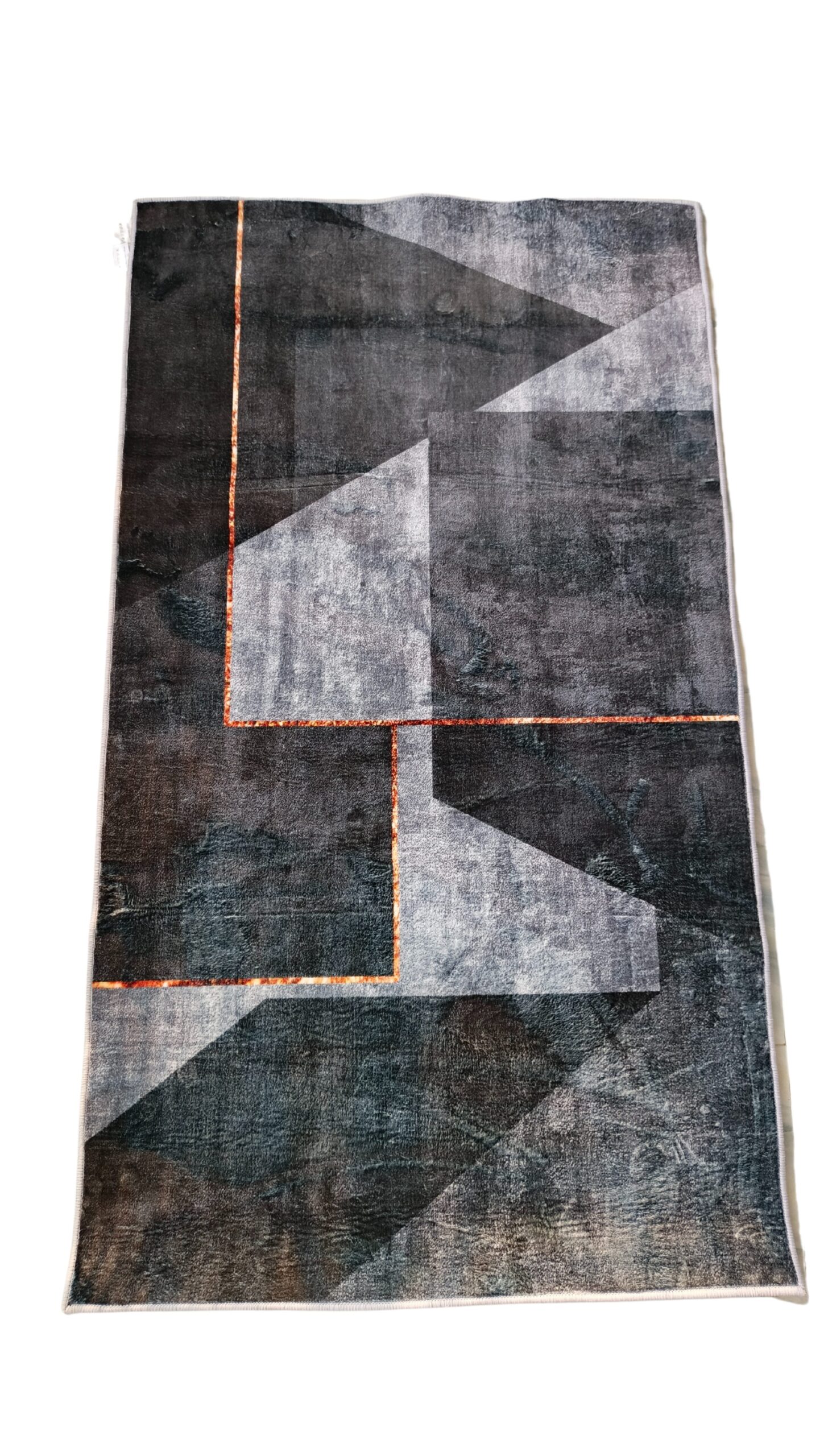 Modern Black & Grey Rug – Sleek Geometric Design for Any Space