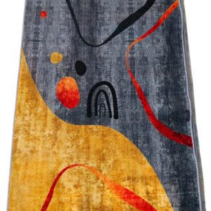 Grand Luxe Abstract Rug – Golden Hues for a Rich Look