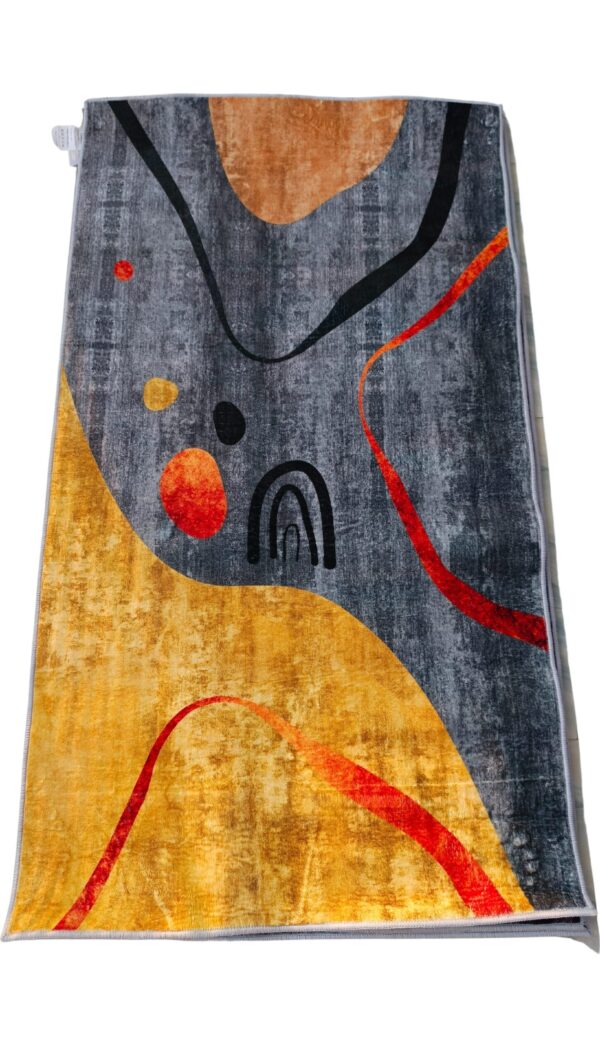 Grand Luxe Abstract Rug – Golden Hues for a Rich Look