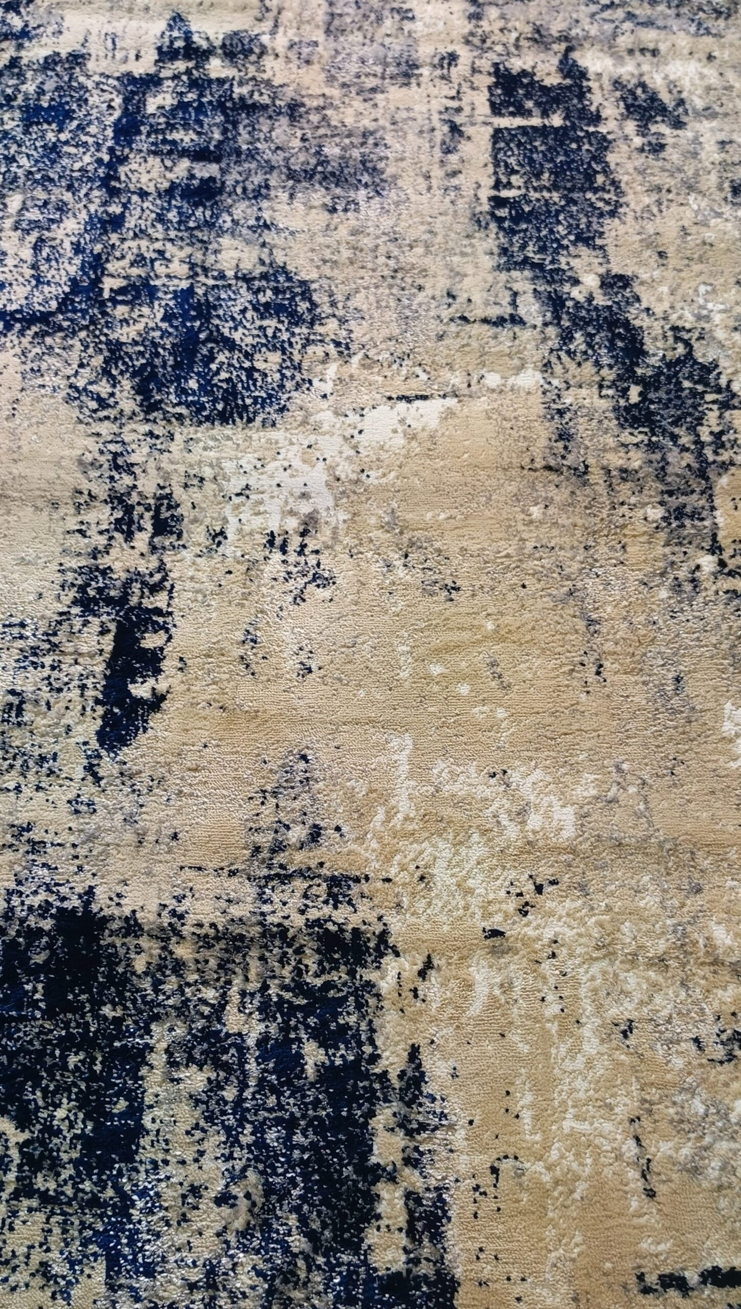 Earth Sand Navy Rug – Neutral Texture with Dark Overtones