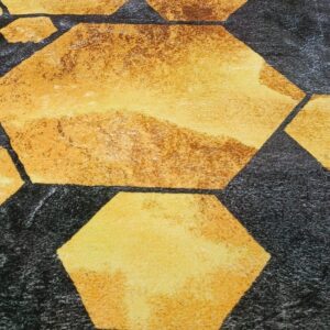 Golden Hive - Hexagonal Rug Design