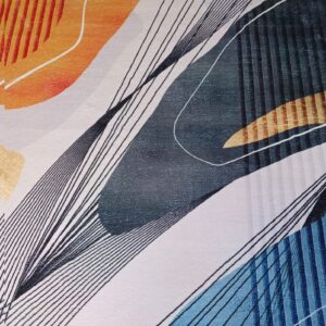 Wavescape - Abstract Rug in Ocean Tones
