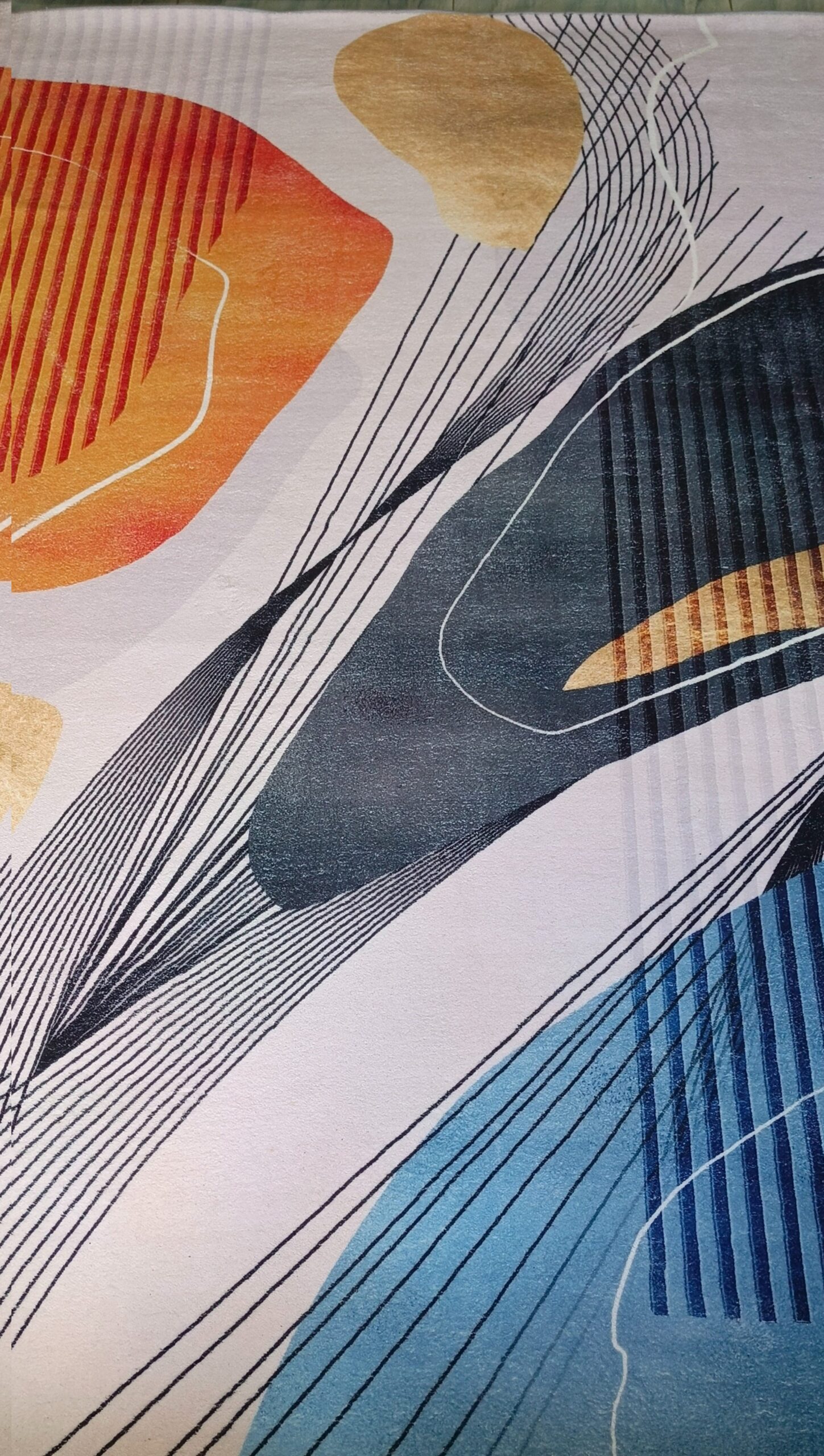 Wavescape - Abstract Rug in Ocean Tones