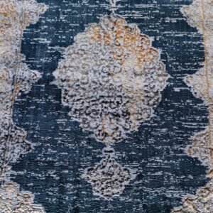Cloudland Teal Duel-View Rug - Sky Blue Base with Vintage Cloud Motifs