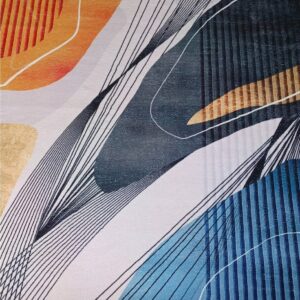 Wavescape - Abstract Rug in Ocean Tones