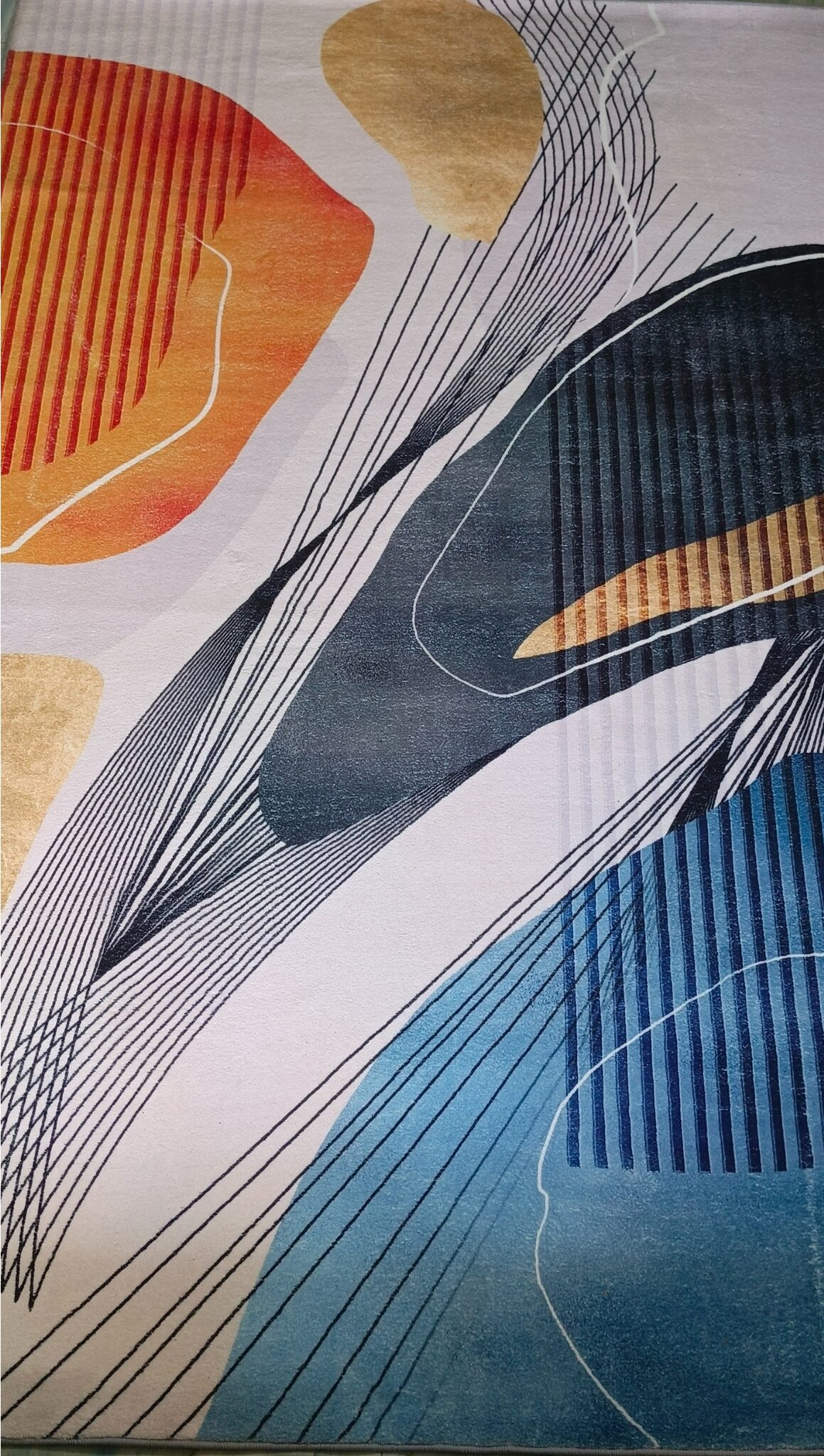 Wavescape - Abstract Rug in Ocean Tones