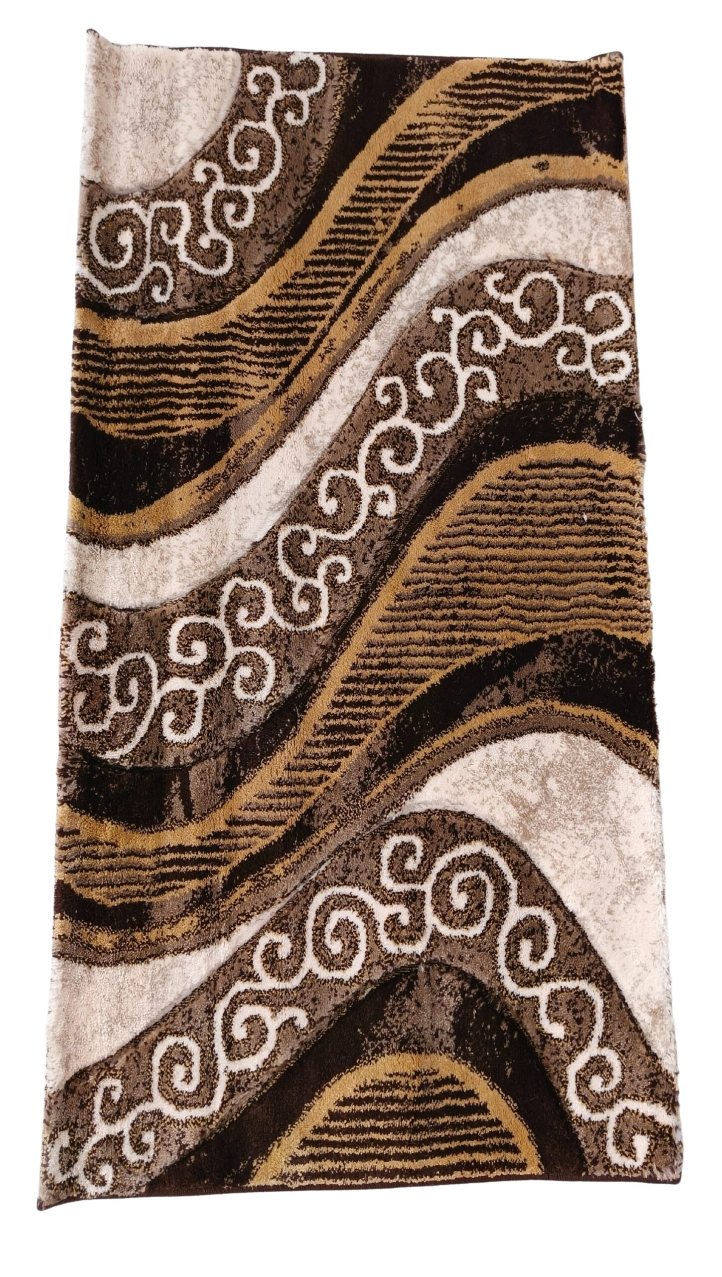 Topkapi Premium Turkish Rug for Living Room, Elegant Bed Side Runner in Classic Brown