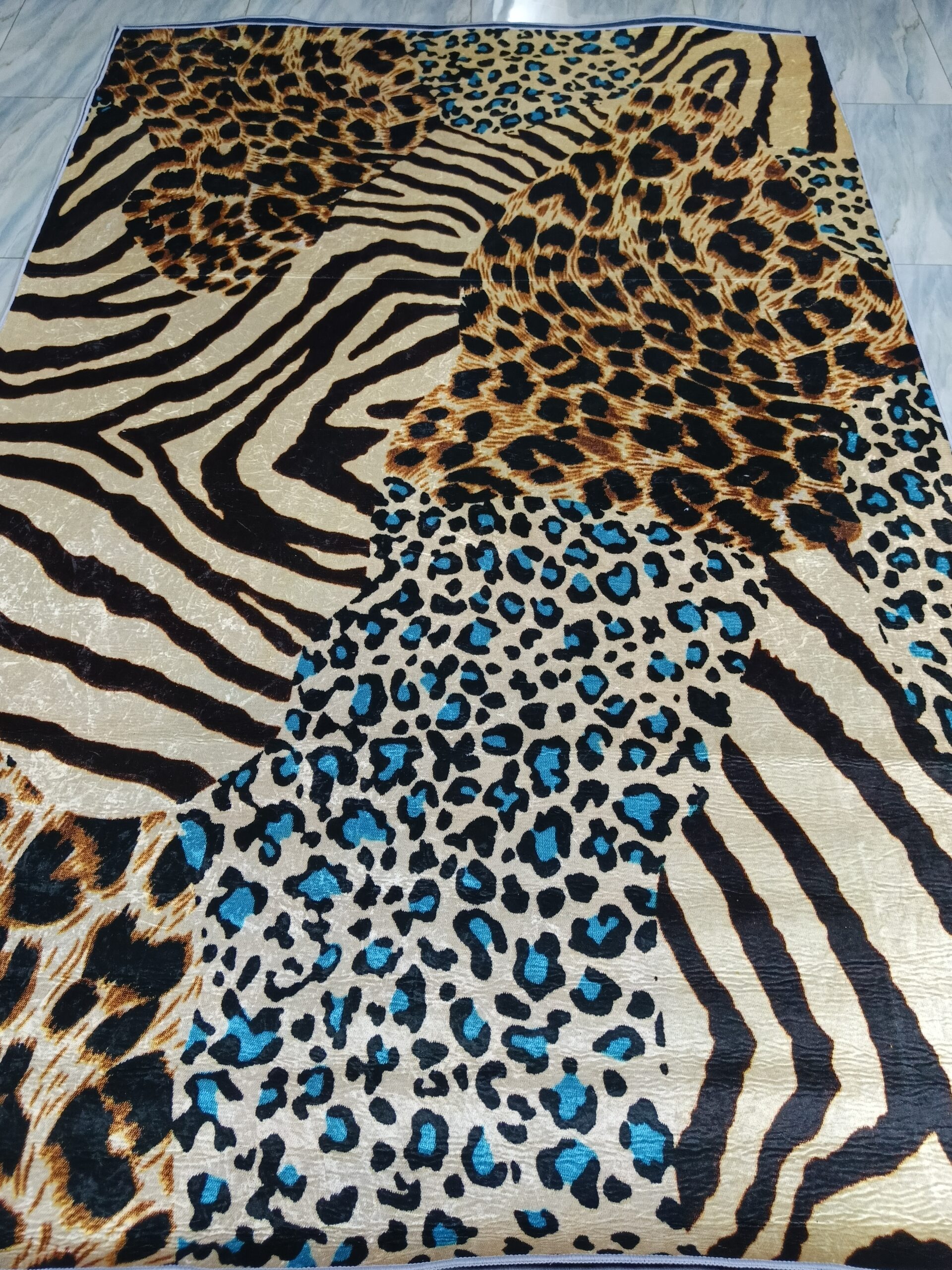 Savannah Wild – 6x9 Ft Animal Print Rug in Leopard, Zebra & Cheetah Mi