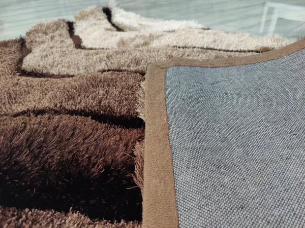 Premium Shaggy Modern Rug for Living Room, Elegant Bed Side Runner in Deep Brown - Image 10