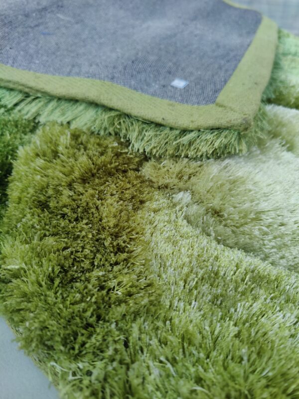 Premium Shaggy Modern Rug for Living Room, Elegant Bed Side Runner in Fresh Green - Image 8
