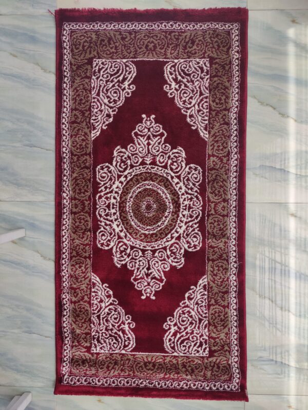 Topkapi Premium Turkish Rug for Living Room, Elegant Bed Side Runner in Classic Red - Image 4