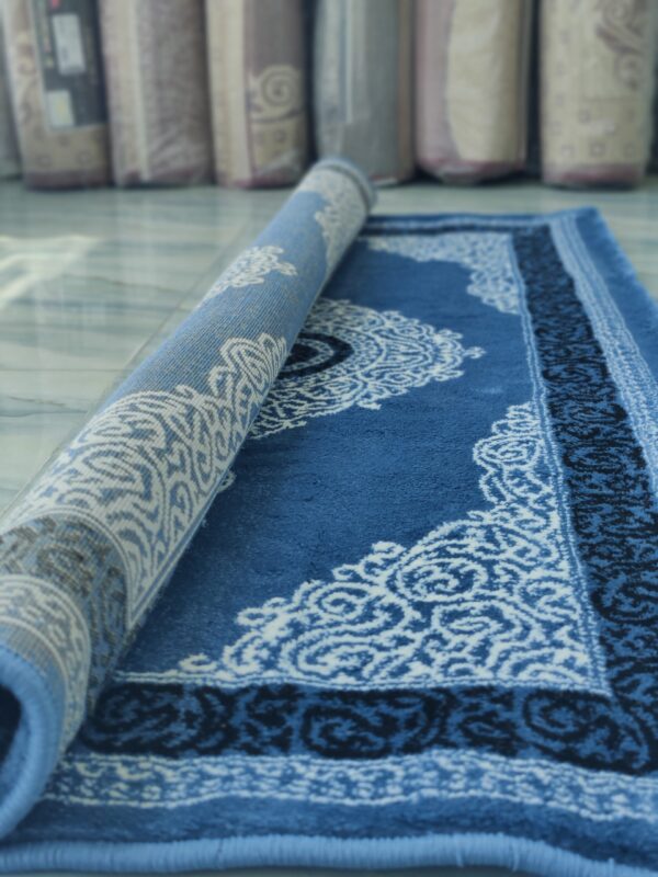 Topkapi Premium Turkish Rug for Living Room, Elegant Bed Side Runner in Stylish Blue - Image 4