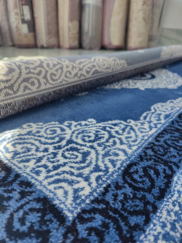 Topkapi Premium Turkish Rug for Living Room, Elegant Bed Side Runner in Stylish Blue - Image 5