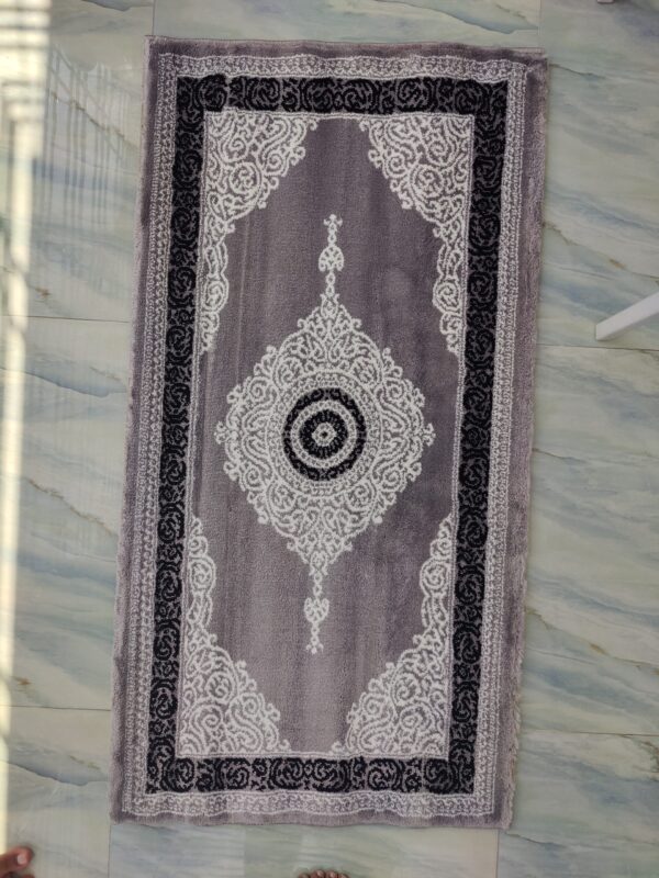Topkapi Premium Turkish Rug for Living Room, Elegant Bed Side Runner in Sophisticated Grey - Image 5