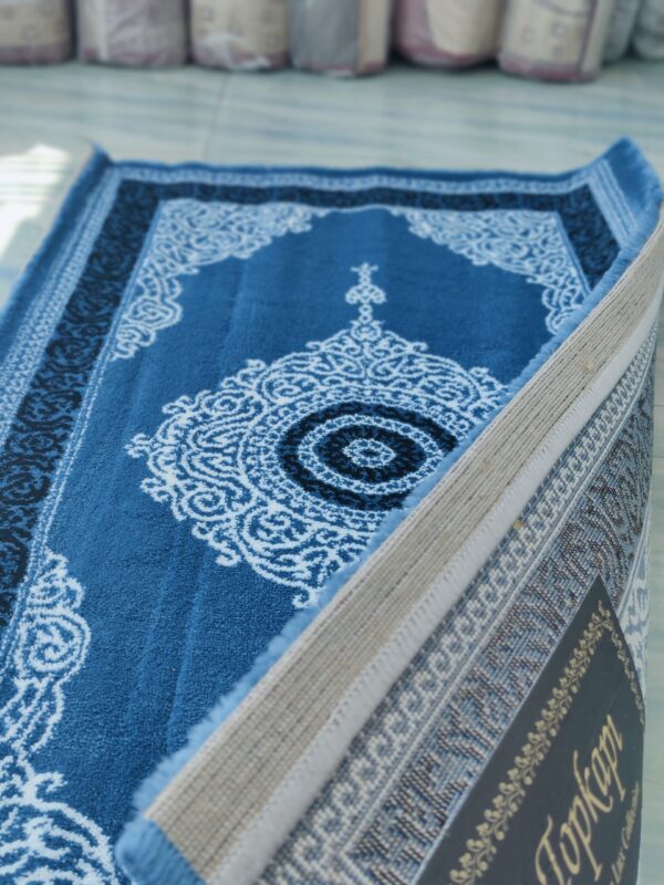 Topkapi Premium Turkish Rug for Living Room, Elegant Bed Side Runner in Stylish Blue - Image 3