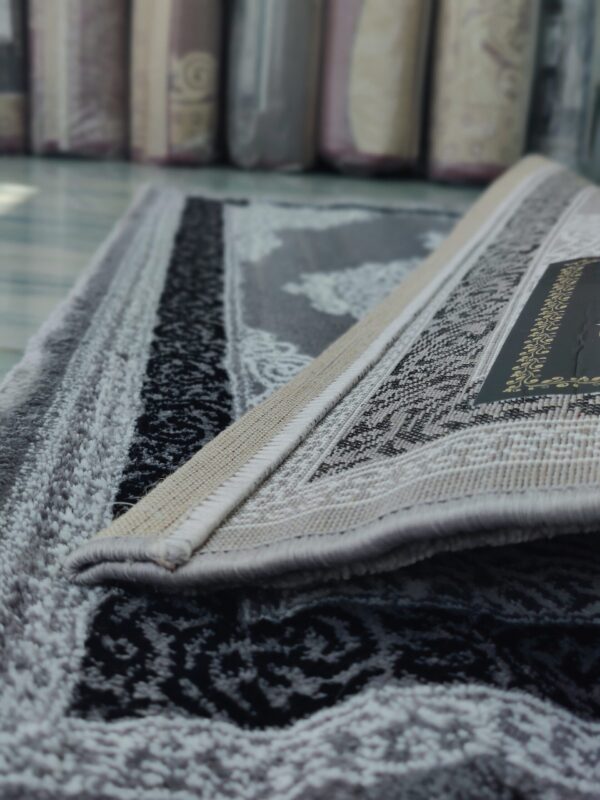 Topkapi Luxury Traditional Runner Rug – Grey & Black with Elegant Medallion Design - Image 5