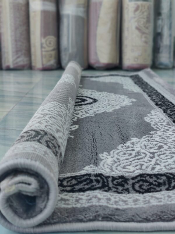 Topkapi Luxury Traditional Runner Rug – Grey & Black with Elegant Medallion Design - Image 7