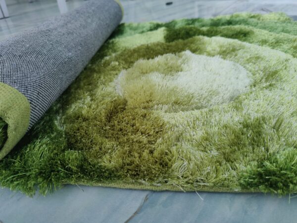 Premium Shaggy Modern Rug for Living Room, Elegant Bed Side Runner in Fresh Green - Image 6