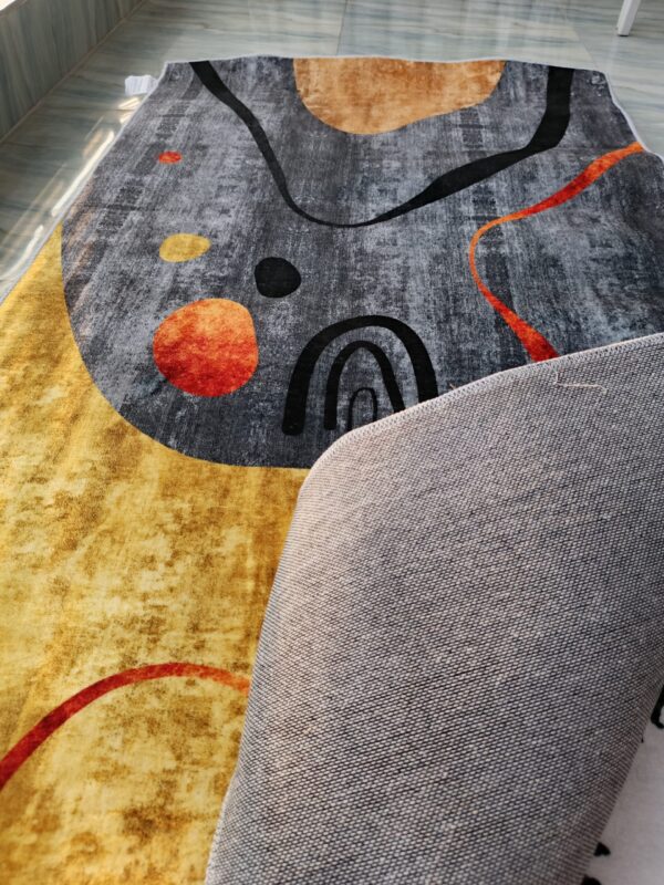Grand Luxe Abstract Rug – Golden Hues for a Rich Look - Image 4