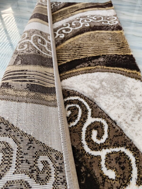 Topkapi Premium Turkish Rug for Living Room, Elegant Bed Side Runner in Classic Brown - Image 4