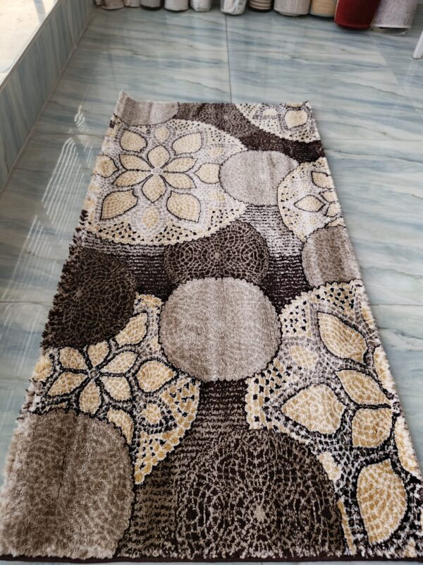 Topkapi Premium Turkish Rug for Living Room, Elegant Bed Side Runner in Luxe Brwon - Image 4