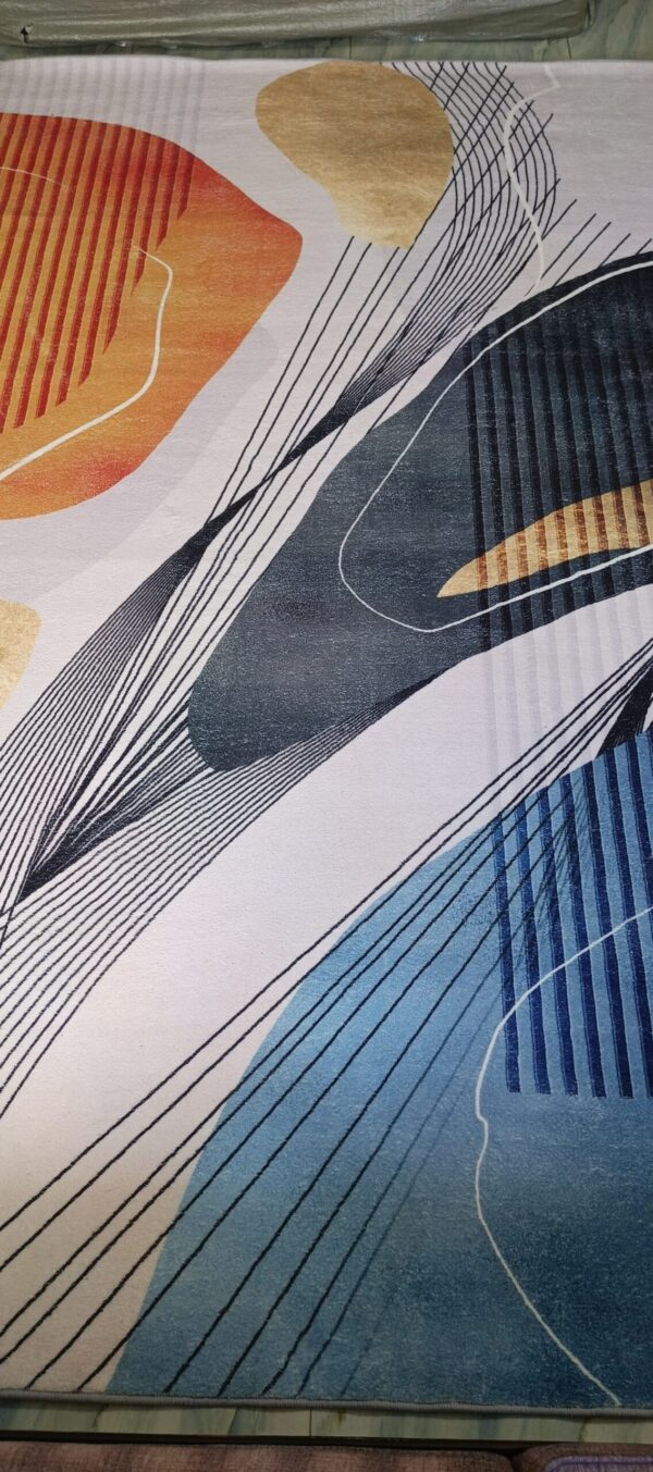 Wavescape - Abstract Rug in Ocean Tones - Image 2