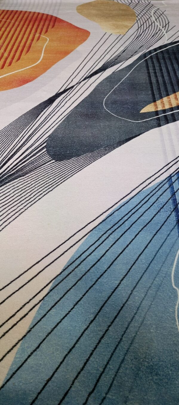 Wavescape - Abstract Rug in Ocean Tones - Image 3