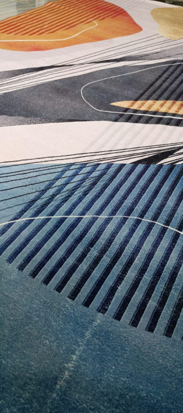 Wavescape - Abstract Rug in Ocean Tones - Image 5
