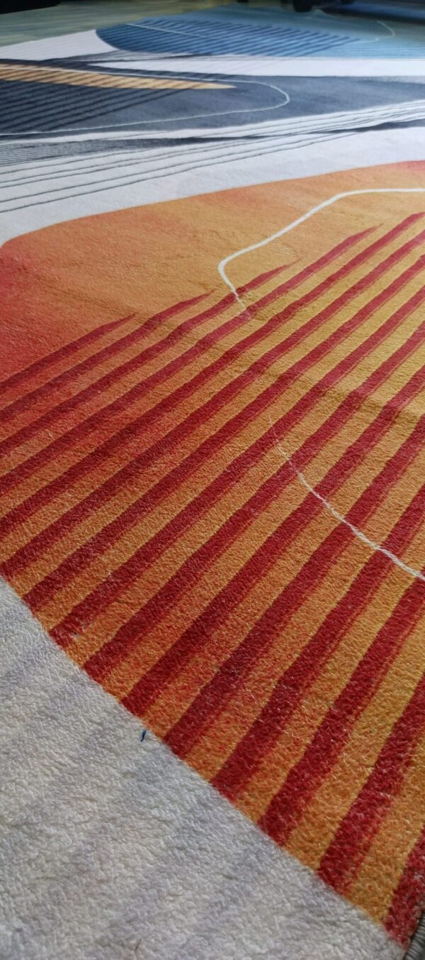 Wavescape - Abstract Rug in Ocean Tones - Image 6