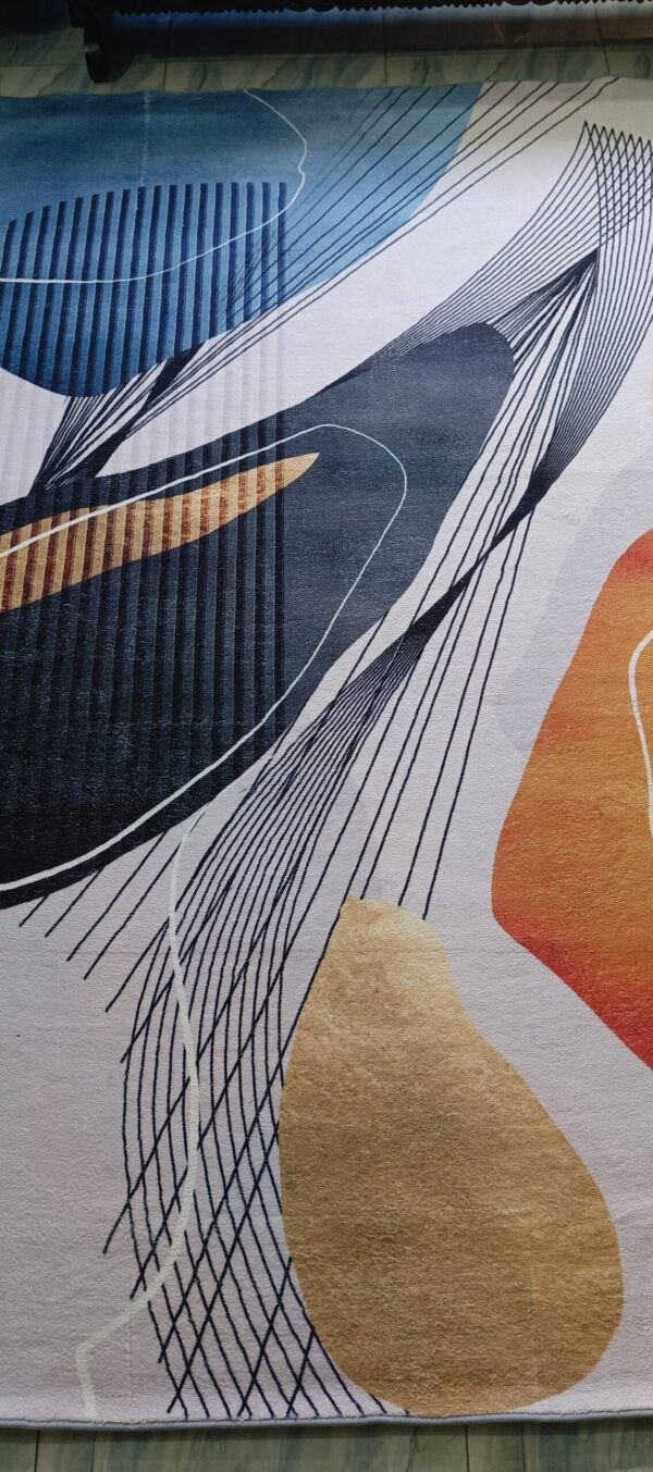 Wavescape - Abstract Rug in Ocean Tones - Image 7