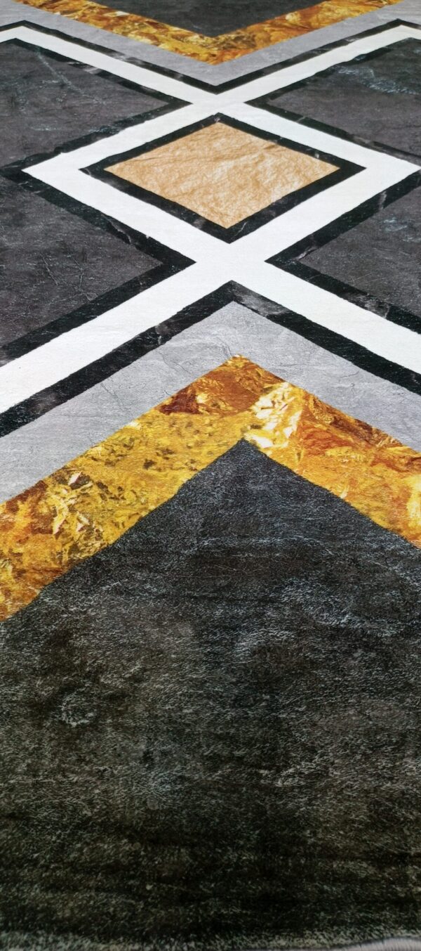Golden Crossroads - Modern Geometric Rug - Image 4
