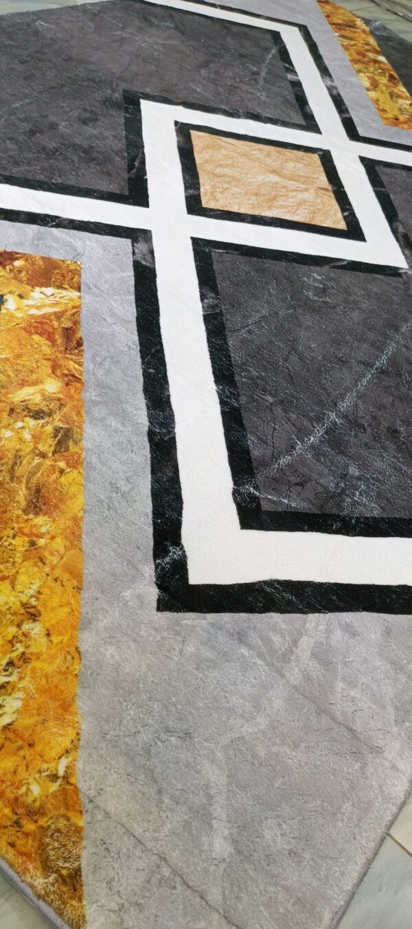 Golden Crossroads - Modern Geometric Rug - Image 7