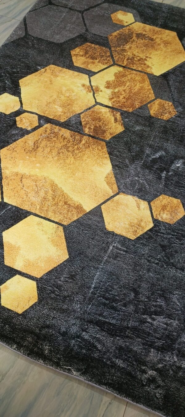 Golden Hive - Hexagonal Rug Design - Image 4