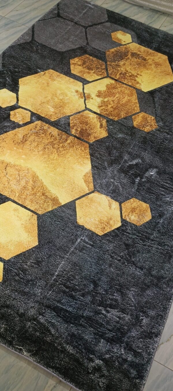 Golden Hive - Hexagonal Rug Design - Image 5