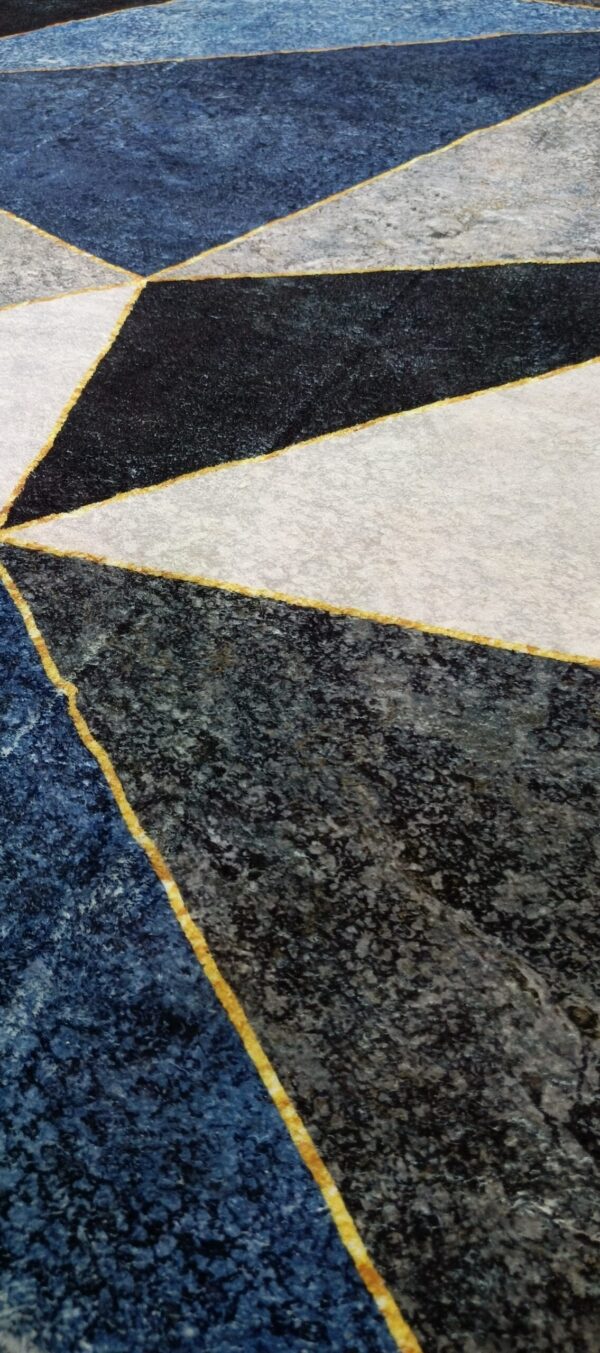 Nordic Angles - Modern Blue & Grey Triangular Rug - Image 7