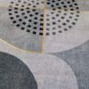 Solar Orbit - Modern Abstract Rug in Grey and Golden Circles - Image 4