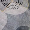 Solar Orbit - Modern Abstract Rug in Grey and Golden Circles - Image 5