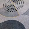 Solar Orbit - Modern Abstract Rug in Grey and Golden Circles - Image 7
