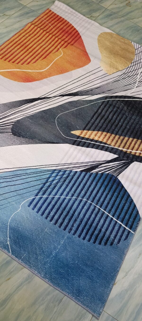 Wavescape - Abstract Rug in Ocean Tones - Image 9