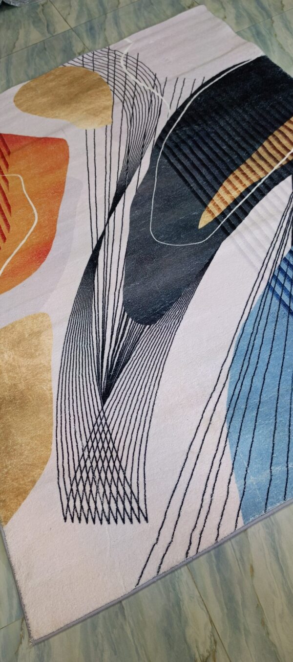 Wavescape - Abstract Rug in Ocean Tones - Image 7
