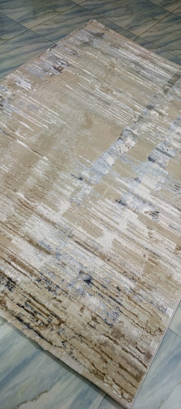 Desert Sand Mirage Duel-View Rug - Beige Base with Subtle Shiny Strokes - Image 3