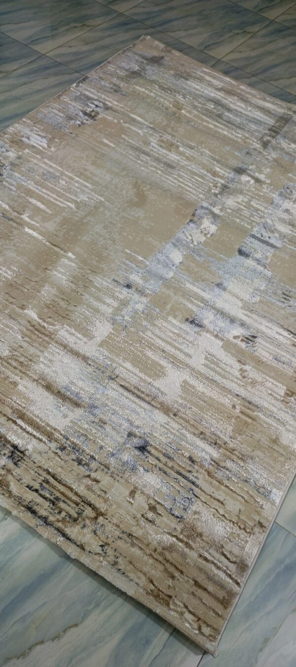 Desert Sand Mirage Duel-View Rug - Beige Base with Subtle Shiny Strokes - Image 4