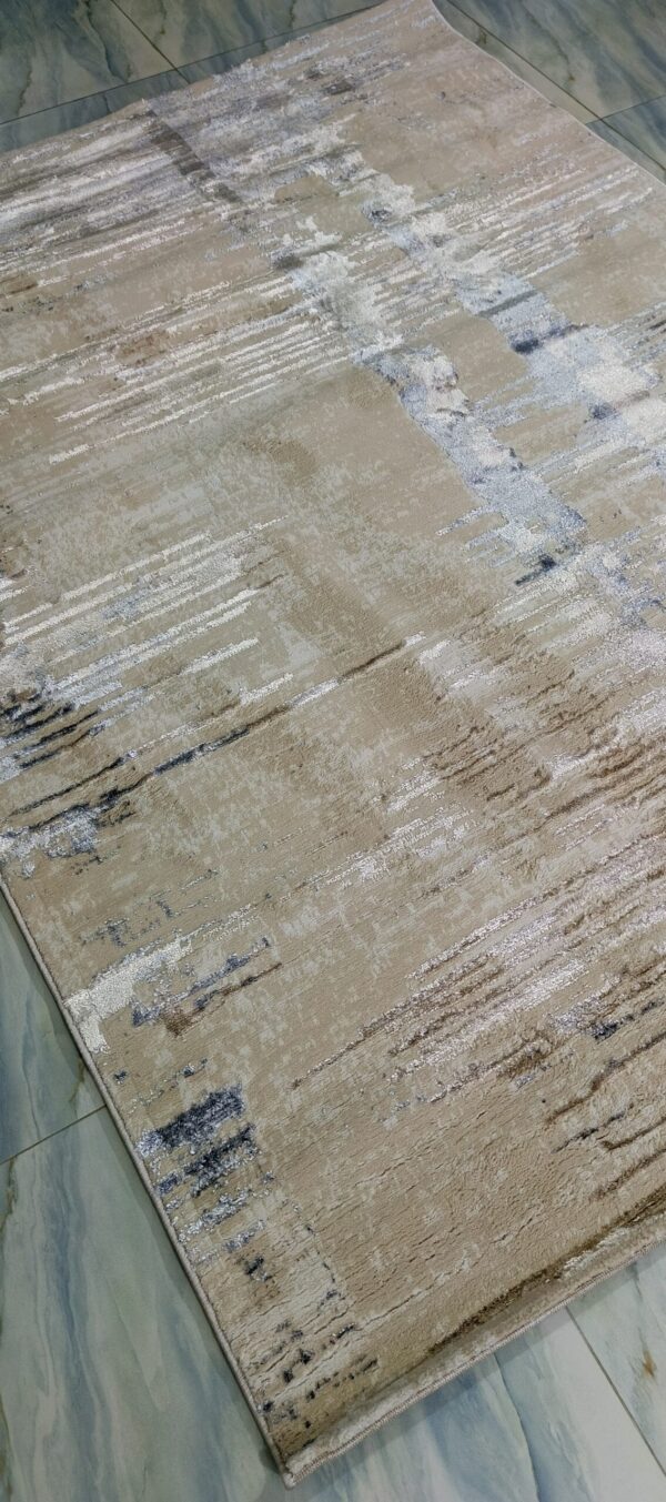 Desert Sand Mirage Duel-View Rug - Beige Base with Subtle Shiny Strokes - Image 5