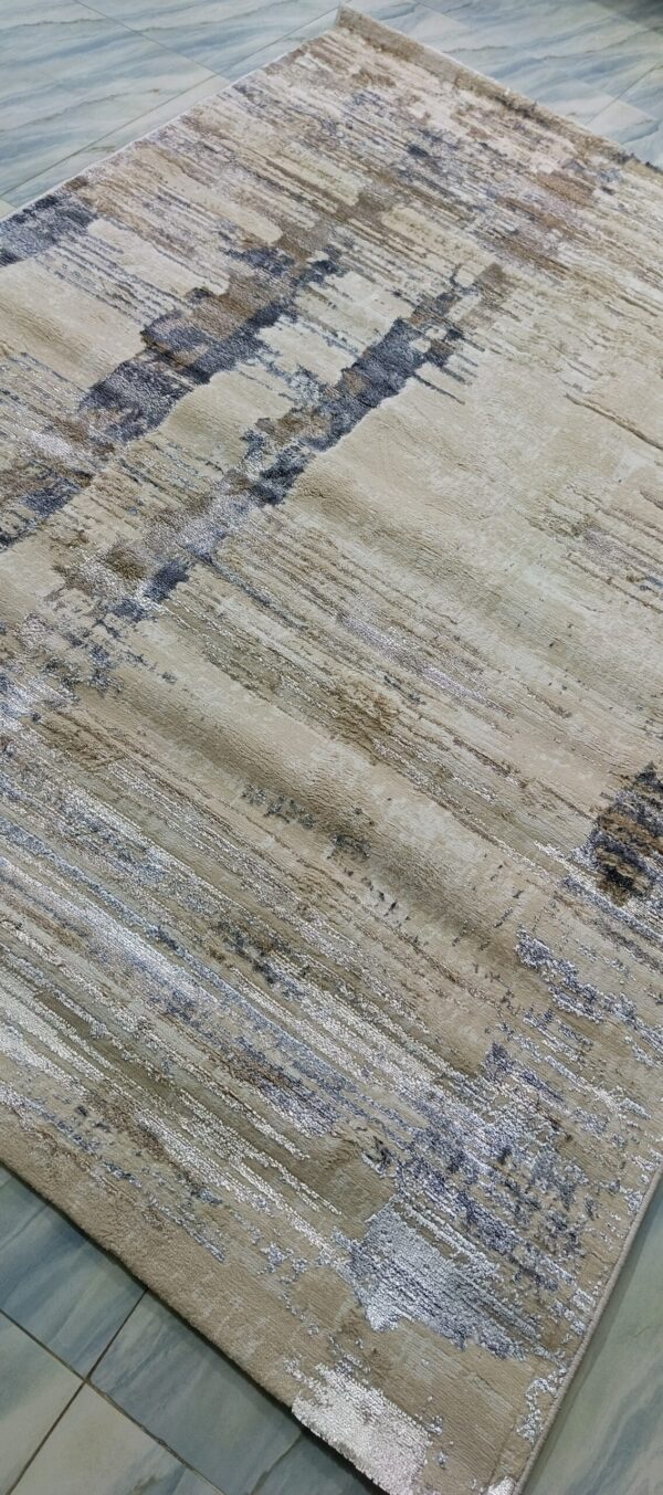 Desert Sand Mirage Duel-View Rug - Beige Base with Subtle Shiny Strokes - Image 7