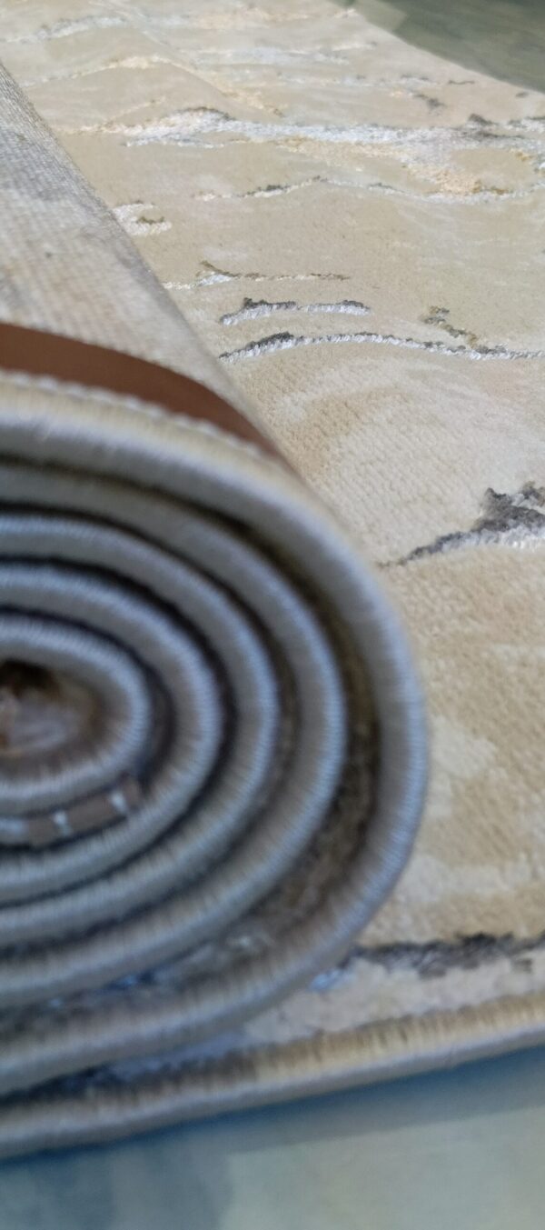 Desert Gold Luxe Duel-View Rug – Sandy Cracks with Metallic Veins - Image 13