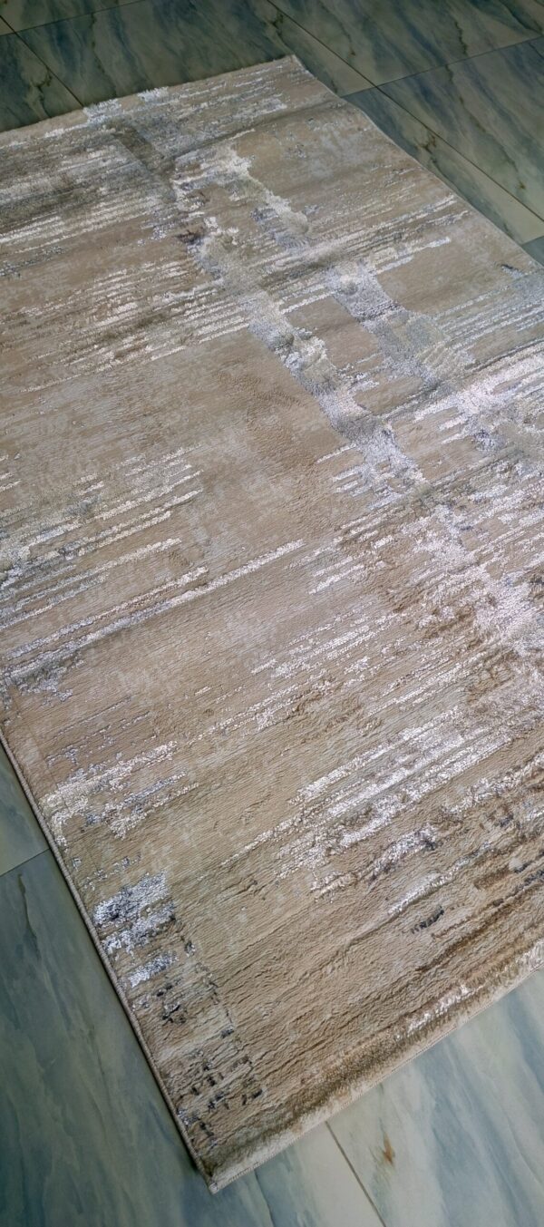 Desert Sand Mirage Duel-View Rug - Beige Base with Subtle Shiny Strokes - Image 3