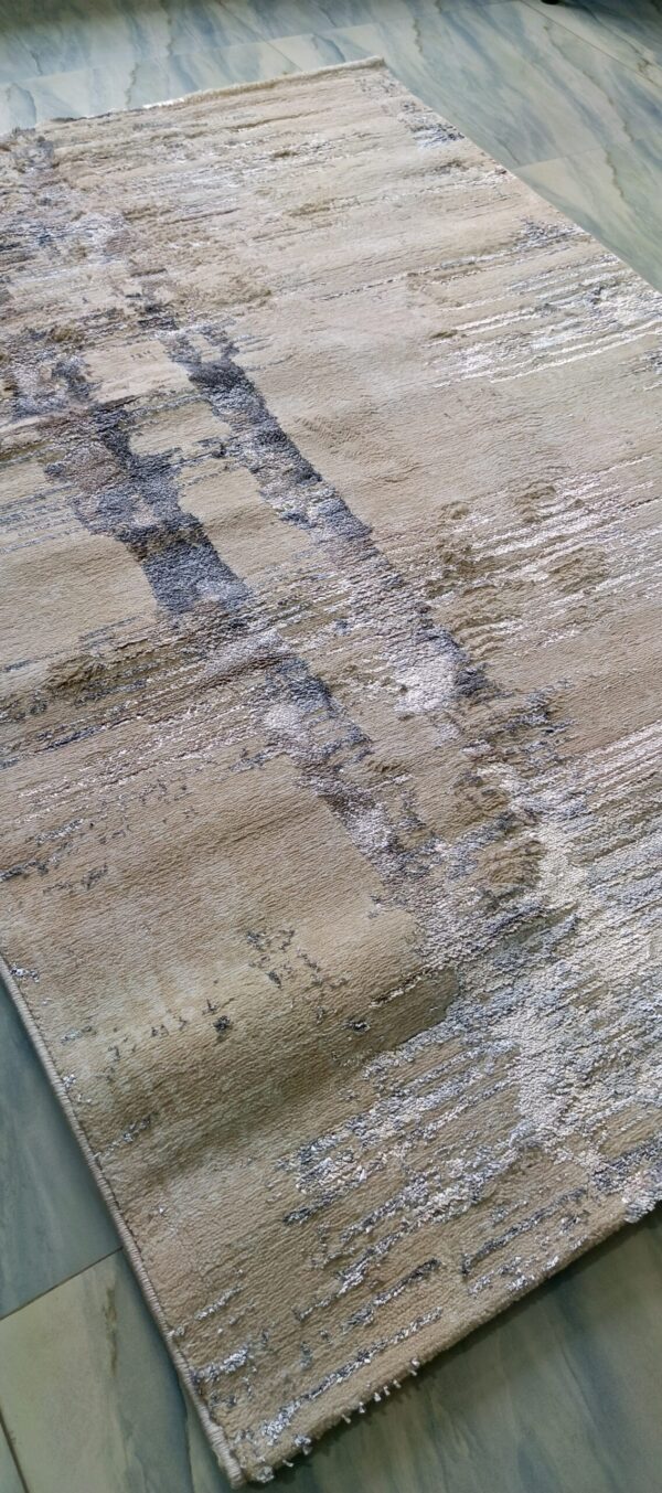 Desert Sand Mirage Duel-View Rug - Beige Base with Subtle Shiny Strokes - Image 6