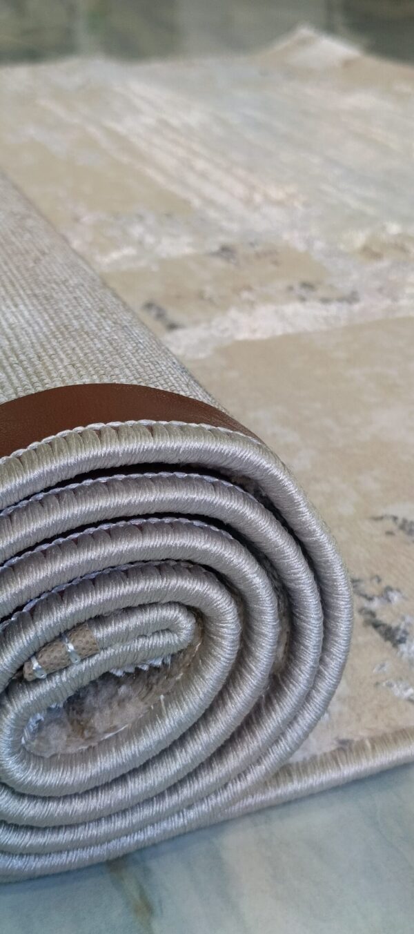 Desert Sand Mirage Duel-View Rug - Beige Base with Subtle Shiny Strokes - Image 9