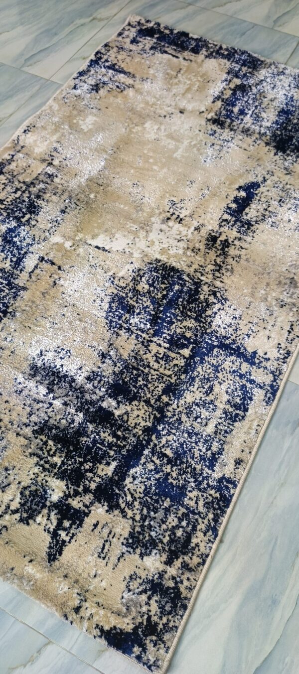 Earth Sand Navy Rug – Neutral Texture with Dark Overtones - Image 4