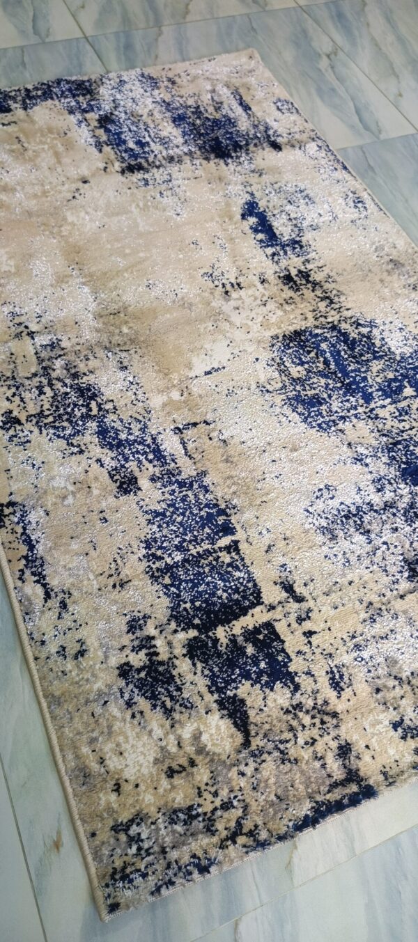 Earth Sand Navy Rug – Neutral Texture with Dark Overtones - Image 5
